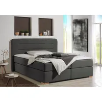 Home Affaire Boxspringbett HOME AFFAIRE "Manchester", grau (anthrazit), B:120cm