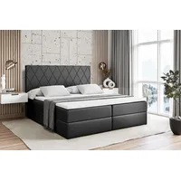 Altdecor Boxbett, Schwarz Hochglanz, Holzwerkstoff, Höhe ca. 19 cm