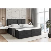 Altdecor Boxbett, Schwarz, Holzwerkstoff, Höhe ca. 19 cm 120x200