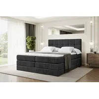 Altdecor Boxspringbett mit Matratze und Topper, Polsterbett mit, H3-