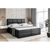 Altdecor Boxbett, Schwarz Hochglanz, Holzwerkstoff, Höhe ca. 19 cm
