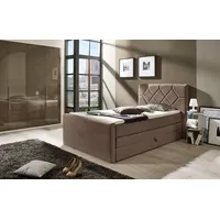 PLACES OF STYLE Boxspringbett »Atlanta«, inklusive Topper und Bettkasten