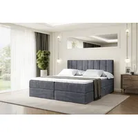 Altdecor Boxbett, Dunkelgrau, Höhe ca. 20 cm, 160x200 cm,