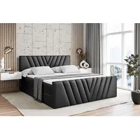 Altdecor Boxbett, Schwarz Hochglanz, Höhe ca. 20 cm, 200x200