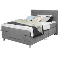Alina Boxspringbett ALINA "Tabea", grau (staubgrau tbs 39), B:148cm