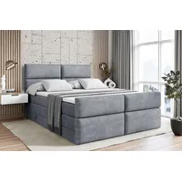 Altdecor Boxspringbett Grau, Höhe ca. 20 cm, 120x200 cm,