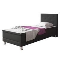 Inter Handels Boxspringbett Esra 90x200 Webstoff Anthrazit