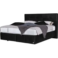Alina Boxspringbett ALINA "Padma", schwarz (schwarzgrau hga 139), B:200cm