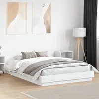 VidaXL Bettgestell Weiß 160x200 cm Holzwerkstoff