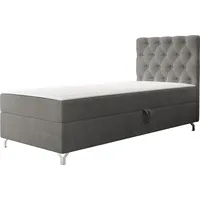 Mirjan24 Boxbett, Grau, Kiefer, H3, Rechteckig, 80x200 cm, Schlafzimmer,