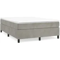 VidaXL Bettgestell ohne Matratze Hellgrau 140x200 cm Samt