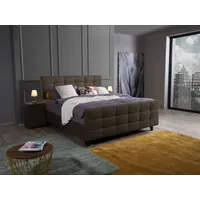 Alina Boxspringbett ALINA "Dory", braun (braun enf 4), B:141cm