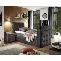 Set One by Musterring Boxspringbett "Richmond", braun (espresso), B:134cm