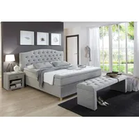Home Affaire Boxspringbett HOME AFFAIRE "Claire", grau (hellgrau), B:162cm