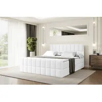 Altdecor Boxspringbett mit Fußteil, H3 Matratze und Topper -