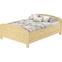 Erst-Holz Seniorenbett extra hoch 140x200 Doppelbett Holzbett Massivholz Kiefer