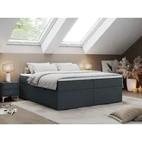 MKS Meble Boxspringbett ohne Kopfteil mit Bettkasten, niedriges Kopfteil,