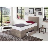 Westfalia Schlafkomfort Boxspringbett, mit Schubkästen und Zierkissen, beige