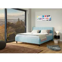 Alina Polsterbett ALINA "Pepe", blau (pastelltürkis tta 6), B:187cm