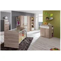 Lomadox Babyzimmer Komplett Set Johannesburg-43 In Eiche Nb. Mit