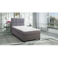 Küchen-Preisbombe Boxspringbett Hotelbett 90x200 Bonellfederkern Bett Topper hellgrau