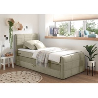 Ed-lifestyle polstermöbel Boxspringbett - schlamm - H2 - 100x200