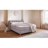 Home Affaire Boxspringbett HOME AFFAIRE "Harmones", grau (hellgrau), B:183cm