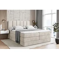 Altdecor Boxspringbett mit 2 Matratzen und Topper - 140x200