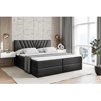 Altdecor Boxbett, Schwarz Hochglanz, Holzwerkstoff, Höhe ca. 20 cm