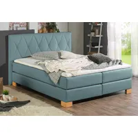 Home Affaire Boxspringbett HOME AFFAIRE "Merino", blau (petrol), B:108cm