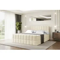 Altdecor Boxbett, Beige, Höhe ca. 20 cm, 200x200 cm,