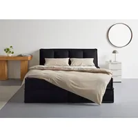 LeGer Home by Lena Gercke Boxspringbett "Addyson", schwarz (charcoal),