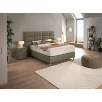 Alina Boxspringbett ALINA "Paige", grün (olivgrau hga 313), B:248cm