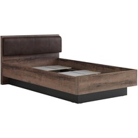 Forte Bett Jacky 120 x 200 cm Holzoptik Schlammeiche