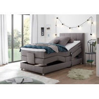 Prinz Motor-Boxspringbett - silver - H2 - Schaumtopper -