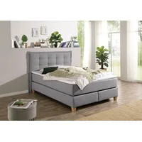 Home Affaire Boxspringbett HOME AFFAIRE, grau, B:160cm L:209cm, Komplettbetten,