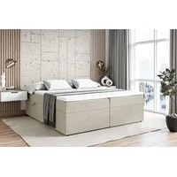 Altdecor Boxbett, Beige, Höhe ca. 20 cm, 180x200 cm,