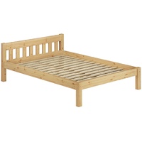 Erst-Holz Einzelbett Bettrahmen 120x200 Futonbett Kieferbettgestell Massivholz natur