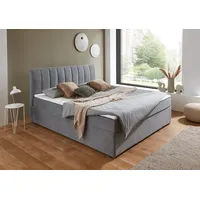 Atlantic Home Collection Boxbett "Alva", grau, B:140cm L:211cm, ATLANTIC