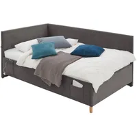 Meise Möbel meise.möbel Polsterbett Cool mit Lattenrost Cord Anthracite