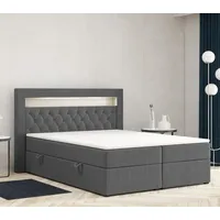 Möbel punkt Boxspringbett DENVER mit LED und Bettkasten 180