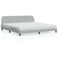 VidaXL Bettgestell "Dover" Hellgrau 200x200 cm Samt