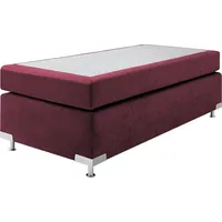 Westfalia Schlafkomfort Boxspringbett "Holland", rot (bordeaux, rot), B:122cm L:201cm,