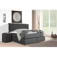Home Affaire Boxspringbett HOME AFFAIRE "»Marlou«", grau (anthrazit), B:141cm