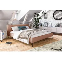 KAWOLA Bett VALERIE Polsterbett Cord rost 140x200cm