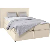 LeGer Home by Lena Gercke Boxspringbett "Yuma", beige, B:193cm