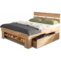 Home Affaire Stauraumbett Triest, aus FSC®-zertifizierter massive Buche beige