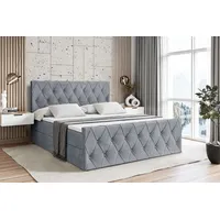 Altdecor Boxbett, Grau, Samt