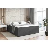 Altdecor Boxbett, Dunkelgrau, Höhe ca. 20 cm, 180x200 cm,