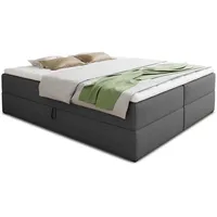 Sofnet Boxbett, Dunkelgrau, Textil, H3, Rechteckig, 140x200 cm, Schlafzimmer,